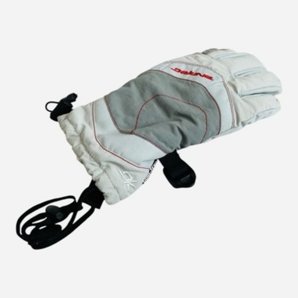 Dakine Men's Snowboard Ski Gloves Grey Red Insulated Winter Gauntlet Size M - Picture 5 of 7